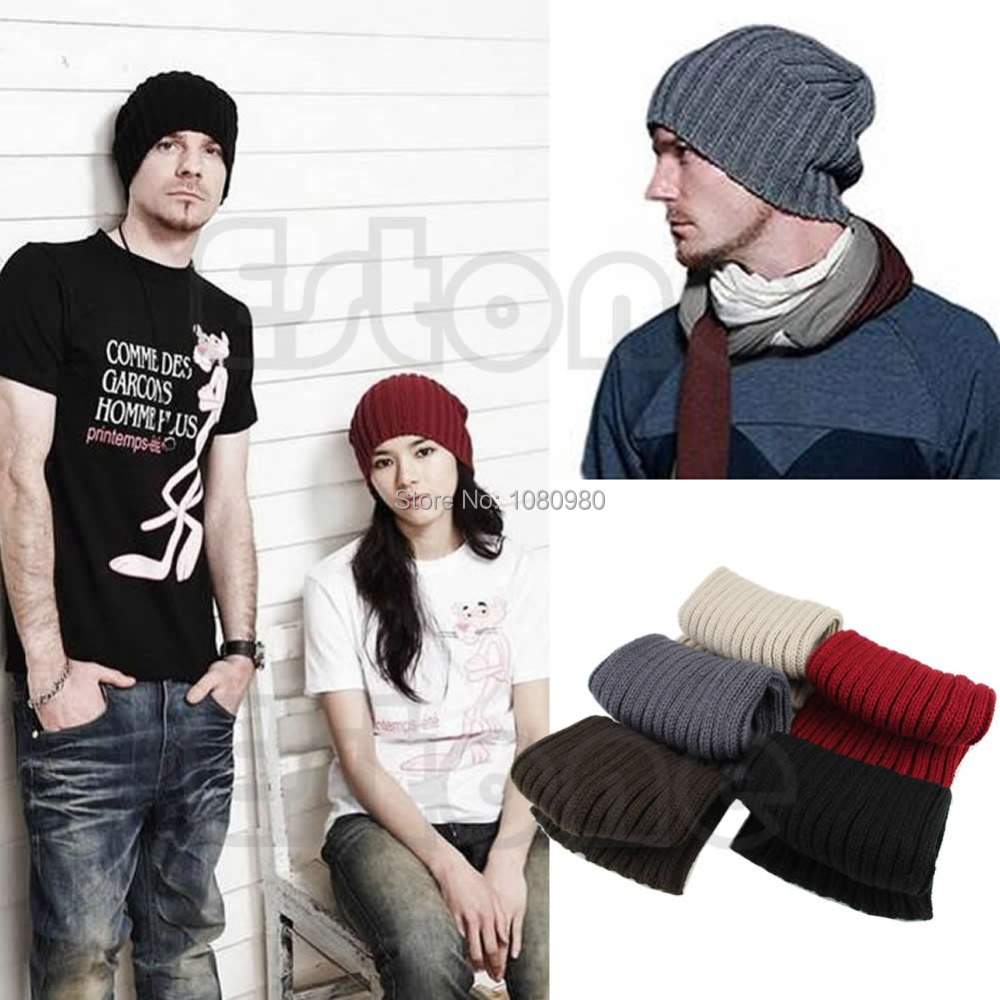 1PC Stylish Unisex Men Hip Hop Warm Winter Wool Knit Ski Beanie Skull Cap Hat