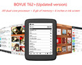 new e book Reader Ereader BOYUE T62 dual core 8GB E ink WIFI touch screen backlight