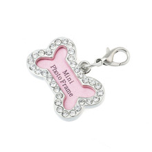 Zero Fashion Bone RhinestoneIdentity Card Heart Pendant Pearl Pet Jewelry
