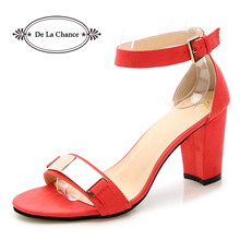 Suede Leather Sandals For Women Elegant Footwear Evening Party Shoes Women Peep Toe Wedding Shoes Ankle Strap High Heel Sandals