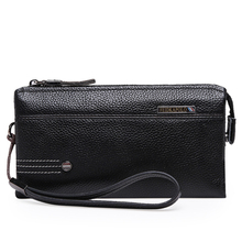 New listing large capacity leather Clutch Wallet bag genuine business man bag Free shipping