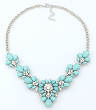 Jewelry Fashion 2014 New 3 Colors Crystal Statement Necklace Choker necklaces pendants For Woman 2015 New