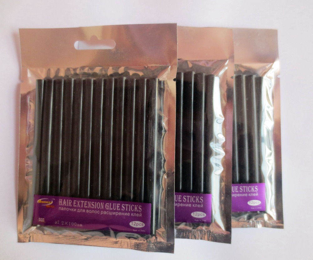 Buy 24 PCS/Lot Black Hair Extension Glue Sticks Hot