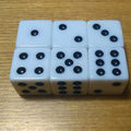 Free shipping 6pcs 12mm 6 sided D6 dice white with black pips dice for boardgame cardgame