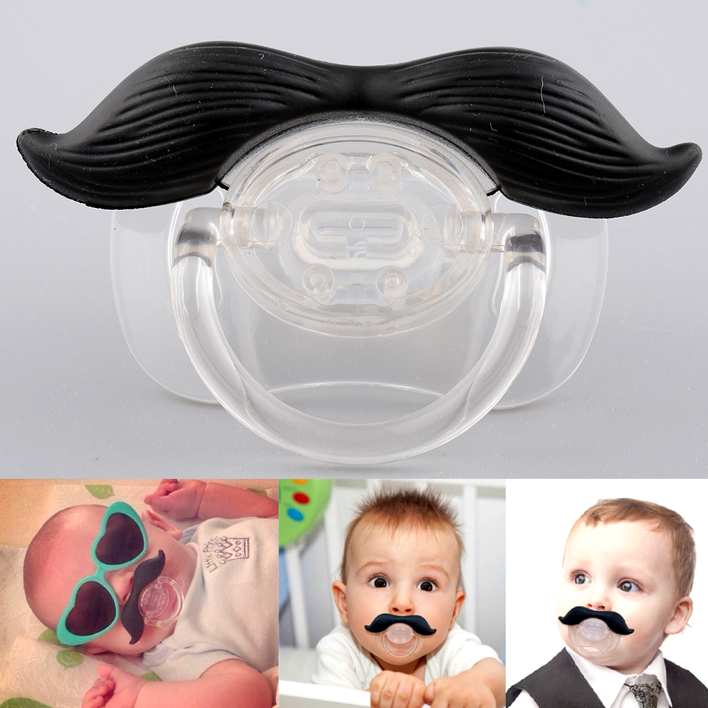 Hot Funny Black Silicone Infant Baby Kid Child Pacifier Orthodontic Nipples Dummy Mustache Beard 1Pc