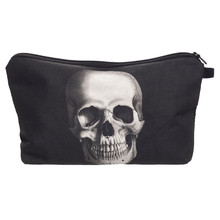 Skull 3D Printing cosmetic bag trousse de maquillage Zohra women makeup bag pencil bags travel organizer neceser para mujer