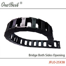 JFLO 1 Meter 25x50mm Wire Carrier cable Drag Chain Bridge Open on Both Sides Protection Towline with end Joints Tanks chain