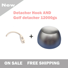 1 pcs detacher and 1 pcs security golf tag detacher 12000gs magnetic security tag detacher magnetic remover hook detacher