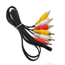 110CM/3.3FT 3 RCA to 3 RCA cable Male Plug Adapter Audio Converter Video AV Cabo Wire Cord