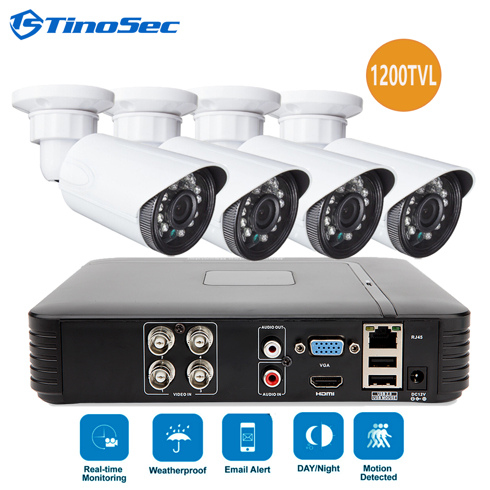 New 4CH 720P DVR CCTV System 4PCS 1200TVL 1.0MP IR-Cut Weatherproof Outdoor Home Security Camera Video Surveillance Kits New 4CH 720P DVR CCTV System 4PCS 1200TVL 1.0MP IR-Cut Weatherproof Outdoor Home Security Camera Video Surveillance Kits