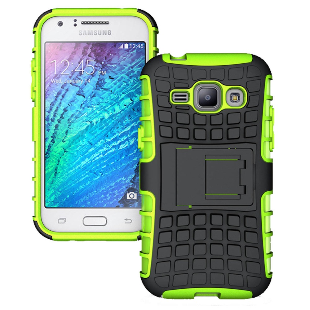 Rugged Heavy Duty Phone Case Hybrid Stand Cover For Samsung Galaxy J1