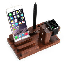 Environmental Hot Rosewood Bracket Docking Station Charger Phone Holder For All Apple iPhone i Watches Android