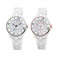 2015 de gama alta de moda Simple de cerámica a prueba de agua reloj de cuarzo marca alta calidad de lujo elegante Women Watch Ladies Relogio
