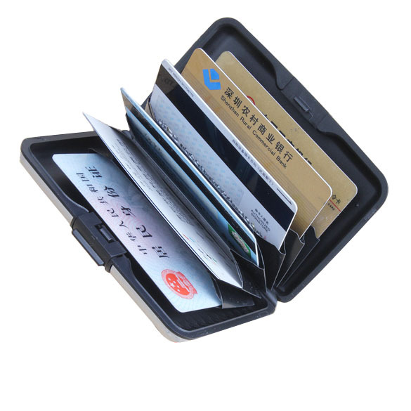 Гаджет  Business ID Name Credit Card Wallet Holder Aluminum Metal Case Box Waterproof LG5D None Камера и Сумки