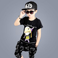 Brand free shipping 2017 summer fashion short sleeve character pattern kid children clothes boy girl clothing