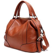 Large capacity design genuine leather women business messenger bags fashion shopping shoulder bags for woman handbags