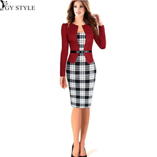 2016 Rushed Plus Size Vestido Fashion Style Faux Sexy Women Dress Elegant font b Plaid b