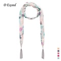 5 Colors Floral Printing Beaded Women Scarf Necklace Design Women Scarfs Designers Brand SC150020