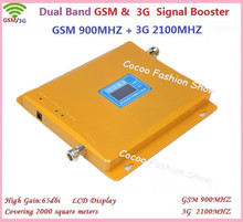 Perfect product!!!LCD display gsm 900mhz 3g 2100mhz dual band signal booster repeater, mobile signal 3g GSM repeater amplifier