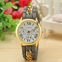 High Quality Of Geneva Rome New Silicone False Three Eyes Unisex Watch Wholesale Leisure Sports Watch