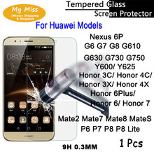 Противоударное стекло для Huawei Nexus 6 P G6 7 8 G610 630 730 750 Y600 625 3c x 4x c P6 7 8 Lite