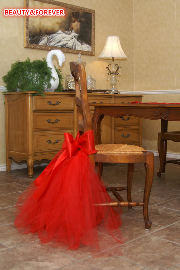 Tutu Chair Skirt Wedding Chair Tutu & Sash Tutu Cover for Wedding Party