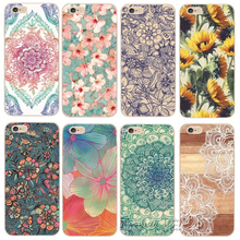 Shell For Apple iPhone 6 6S iPhone6S iPhone6 Back Case Cover Printing Mandala Flower Datura Floral Cell Phone Cases