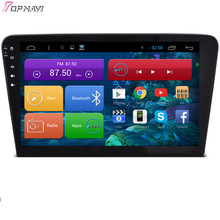 Top Free Shipping 10.2” Quad Core Android 4.4 Car Radio for VW Santana With 16GB Flash Stereo GPS Audio Map Wifi BT Without DVD