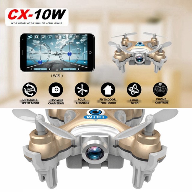 Wi-fi Дронов С Камерой Cheerson CX-10W Quadcopters FPV Полет Дрон Камера Дистанционного Управления Вертолета Hexacopter Игрушки Вертолеты