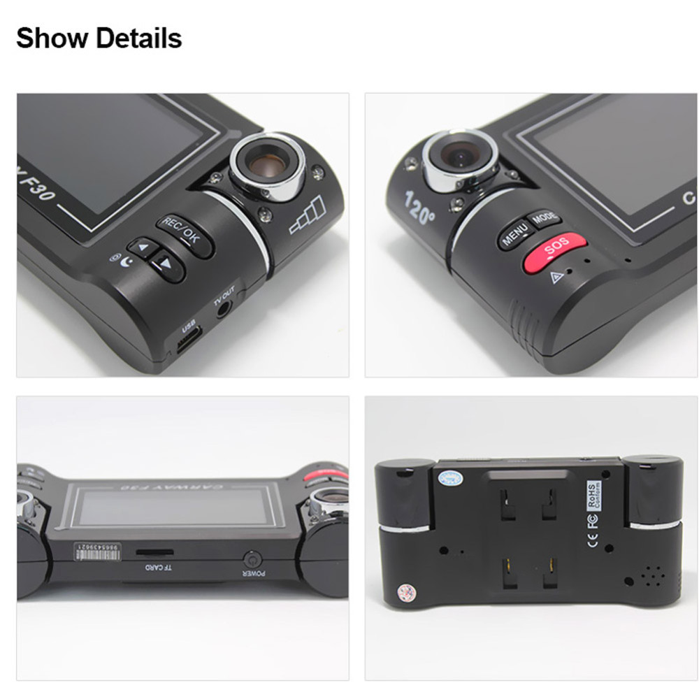 Car Camera Dual Lens F30 2.7" Car Camera Night Vision HD Car DVR Vehicle Driving Camcorder Video Recorder With Original Package Car Camera Dual Lens F30 2.7" Car Camera Night Vision HD Car DVR Vehicle Driving Camcorder Video Recorder With Original Package