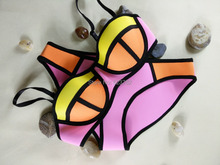 Swimwears Triangl Women s Fashion Neoprene Bikinis Woman New Summer 2014 Sexy Swimsuit Bath Suit Push