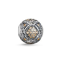 Thomas DIY Style TMS Champagne Color Rhombus Satellite Pattern Karma Beads Fit TS Bracelet and Necklace Jewelry