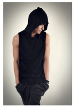 FGGS Hot Sale New 2016 Summer Men’s Sleeveless Hoodies Casual Men Sport Hoodies Black/White Men’s Thin Hooded Vest