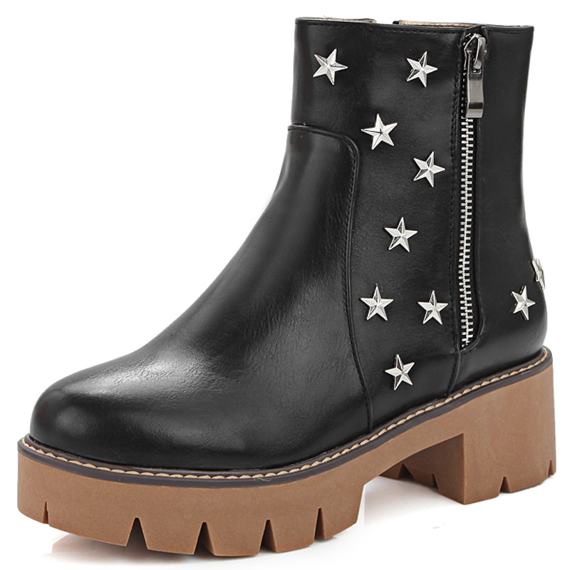 thick sole motorcycle boots