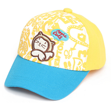 Hot 1 pc Chic Kids Toddlers Baby Boys Hat Cartoon Cat Baseball Cap 3 Colors