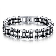 Fashion Jewelry Delicate Punk Style Stainless Steel Male Bracelet Classical Heavy Metal Link Chain Men Accessories