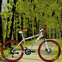 26″ Inch Mountain Bike 21 Speed Double Disc Brakes Bicycle Bike