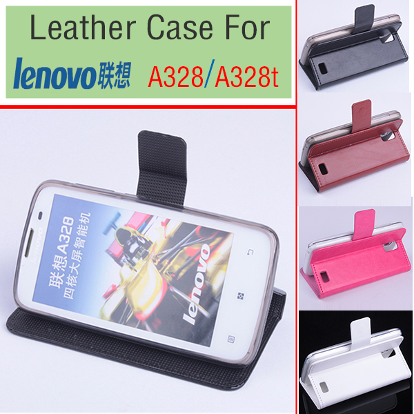 BW For Lenovo A328 A328t case cover High Quality Leather Case Wallet hard Back cover For