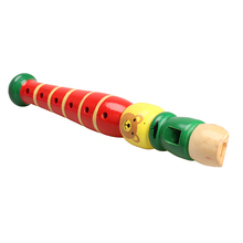 Wooden Plastic Kid Piccolo Flute Musical Instrument Early Education Toy NVP