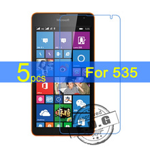 5pcs Ultra Clear LCD Screen Protector Film Cover For Microsoft Nokia Lumia 535 1089 1090 Protectiv Film + cloth