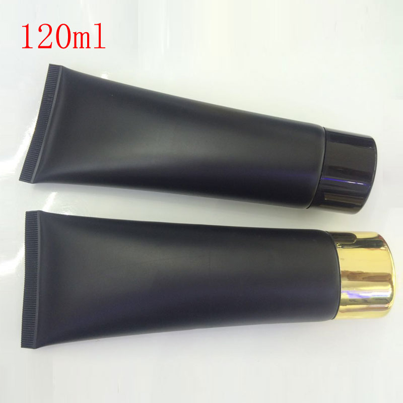 120ml empty black lotion plastic soft tube for cosmetic  skin care cream packaging,120g squeeze container bottles with screw cap