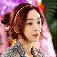 Women s Hair Jewelry Crystal Metal Rhinestone Head Chain Silver Headband Bridal Hair Accessories NA641