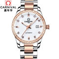 Carnival watch women s fully automatic mechanical watch waterproof brief diamond fashion watch ladies watch