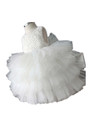 White 1 Year Birthday Dress Baby Girl Christening Gowns Christmas Dress Tutu Girls Clothes Flower Girl