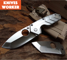 Global K1 cuchillo de hoja plegable con el doble de la lámina 9Cr18Mov exterior supervivencia que acampa cuchillos herramientas cuchillo táctico Faca regalo