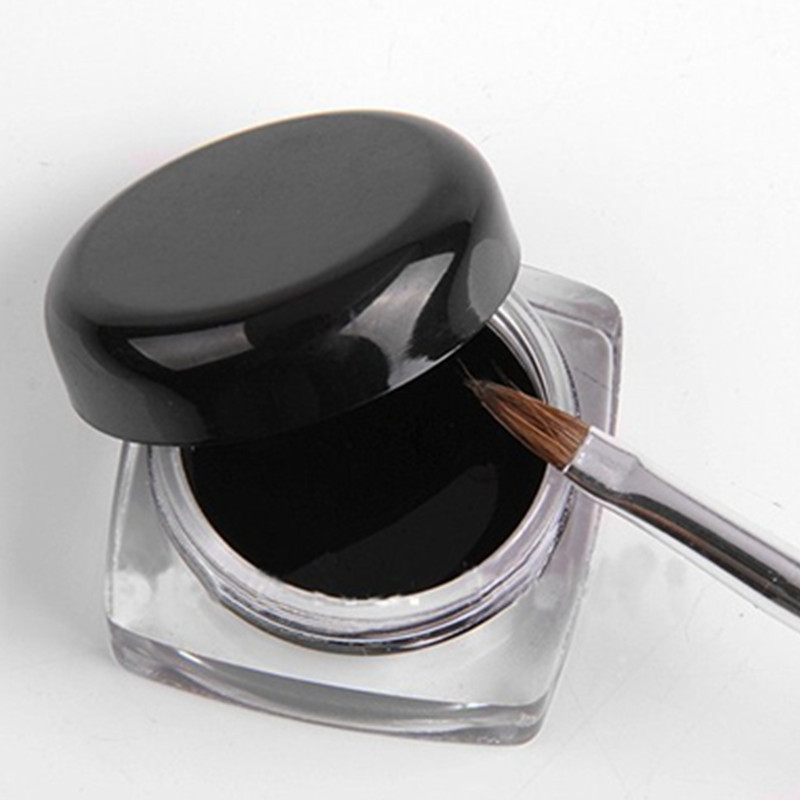 2pcs lot Special Hot Sale Black Waterproof Eye Liner Eyeliner Gel Makeup Cosmetic Brush Makeup