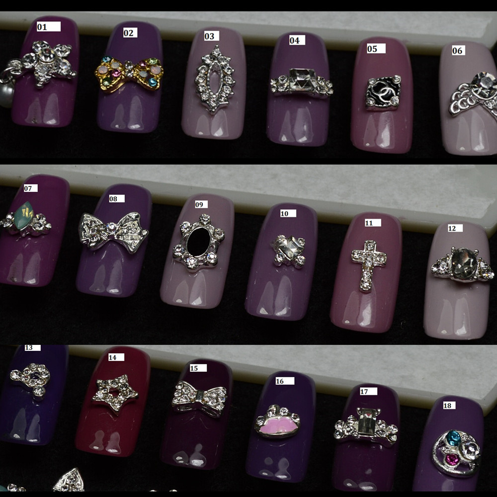 Charm Art 100pcs Cross   DIY Nail cross Arrival 3d New Decorations charm  diy Metal Bow