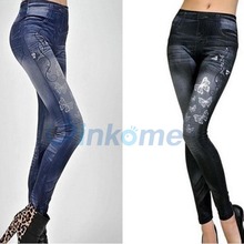 2016 summer Women New Fashion Trendy now Full Length Jeans Polyester Light Button Fly Mid Pockets Softener Skinny Pencil Pants