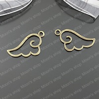 (25551)Alloy Findings,charm pendants,Antiqued style bronze tone Wing 50PCS