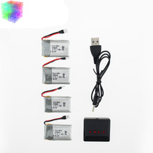 Syma X5C rc 3.7v 500mah Lipo battery 4pcs and charger for syma x5 x5sc x5sc H5C X5A Helicopter drone part wholesale